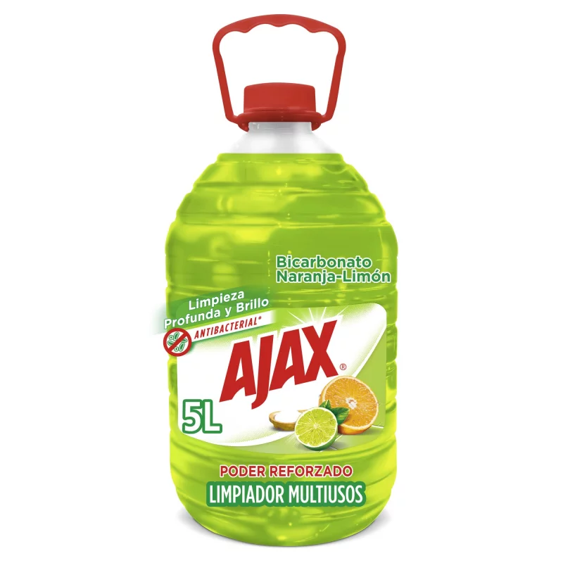 Limpia Pisos Ajax Bicarbonato Naranja-Limón 5L