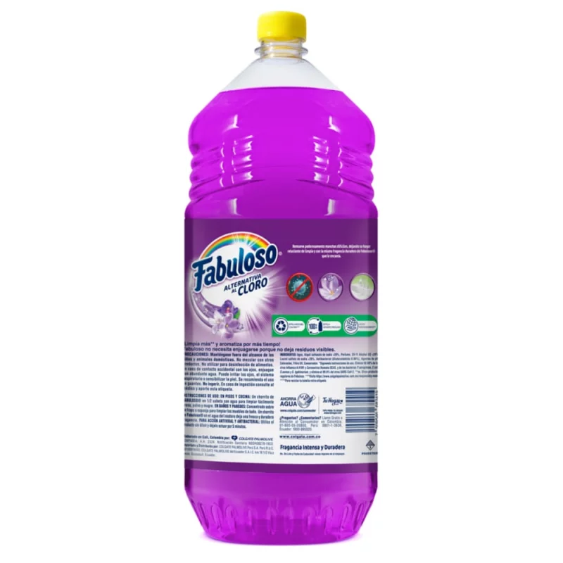 Limpia Pisos Fabuloso Alternativa al Cloro Fresca Lavanda 2 L