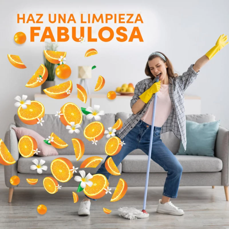 Limpia Pisos Fabuloso Energía Naranja 1000 mL