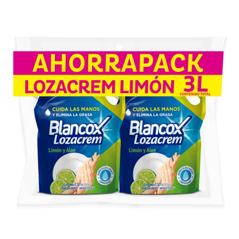 Lozacrem Líquido Blancox Doy Pack Limon 2 x 1500 ml