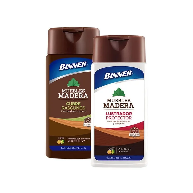 Lustra Muebles Binner + Cubre Rasgunos Lima Limon x 600 ml