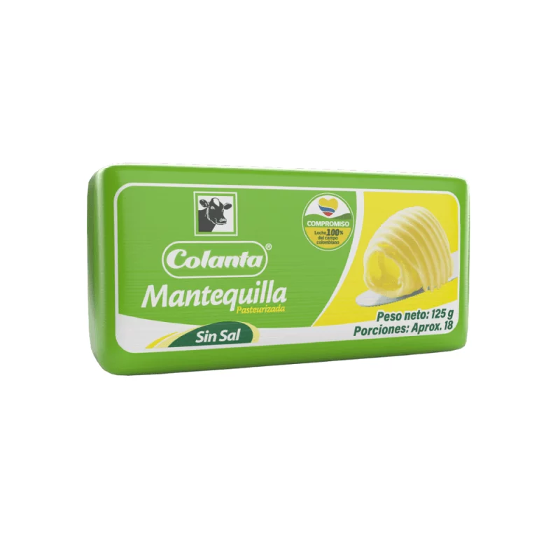 Mantequilla Colanta Sin Sal x 125 g