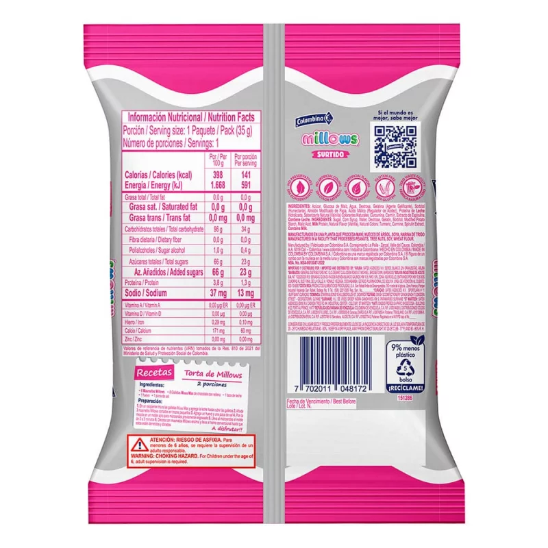 Masmelos Millows Colombina Surtido 35 g