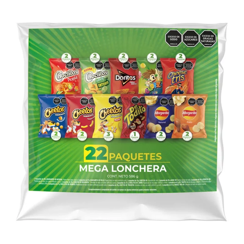 Mega Lonchera Fritolay Surtida x 22 und 586 g