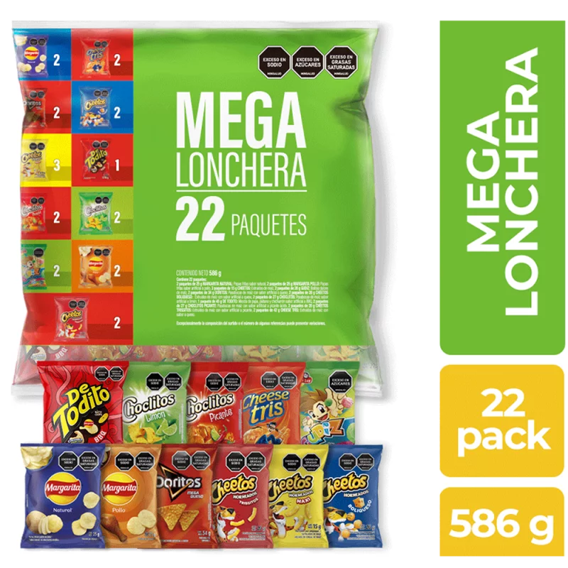 Mega Lonchera Fritolay Surtida x 22 und 586 g