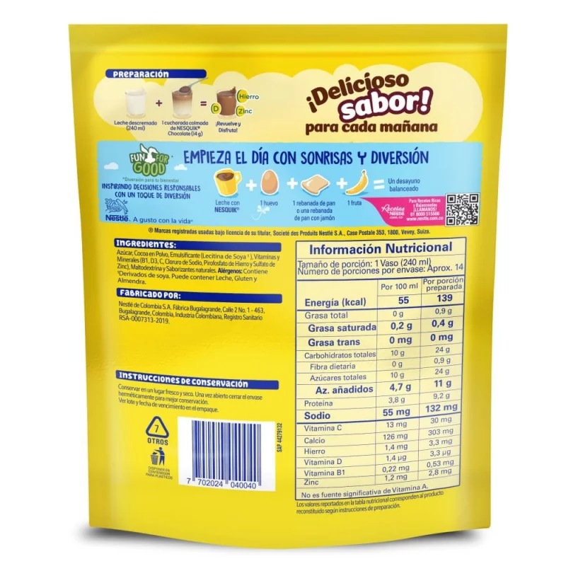 Nesquik Chocolate Bolsa 200 g