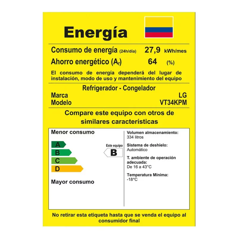 Nevera LG 334 Litros No Frost VT34KPM.AEPCCLM