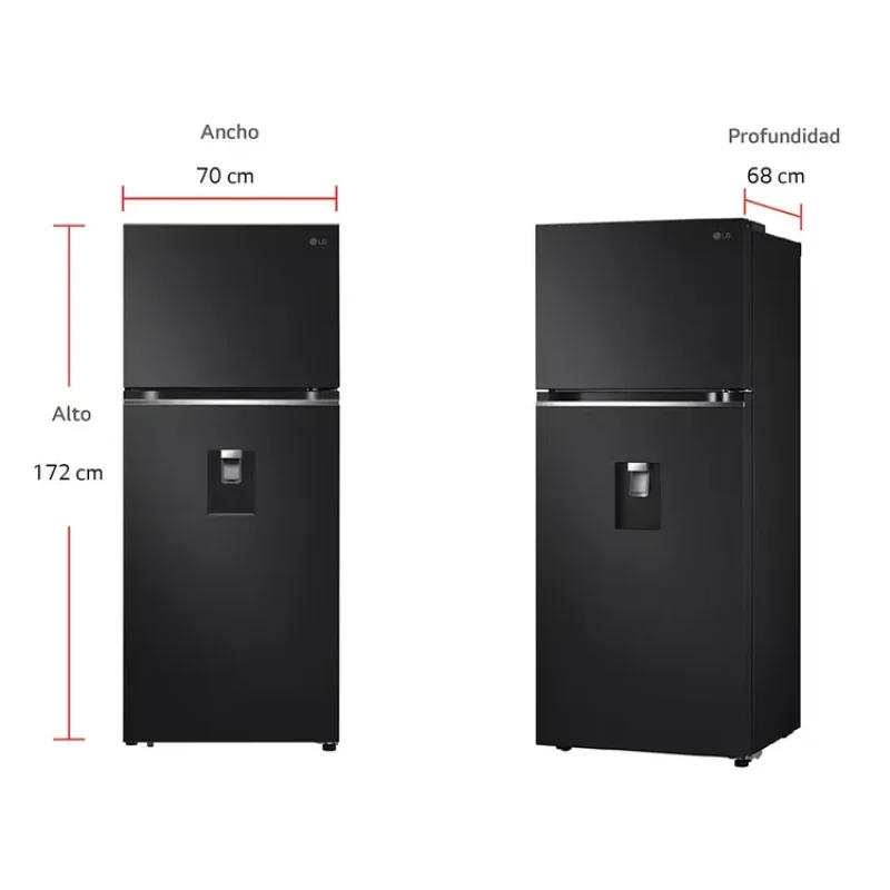 Nevera LG 374 Litros No Frost Negro VT38KPM.AEPCCLM