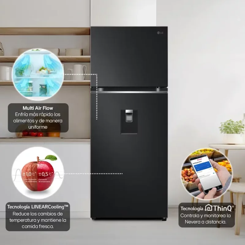 Nevera LG 374 Litros No Frost Negro VT38KPM.AEPCCLM