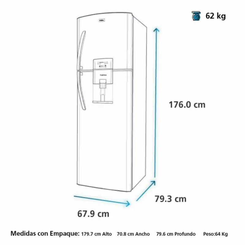 Nevera Mabe 394 Litros Inverter RMP410FZCC1 Inverterter