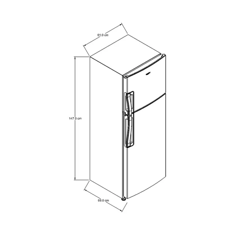 Nevera Whirlpool 234 Litros No Frost Gris WRM22CKTWW