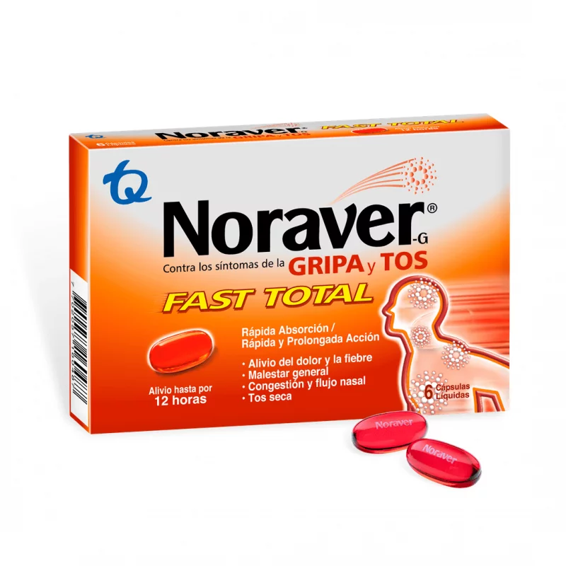 Noraver Gripa Fast Total Cápsulas Líquidas 6 und
