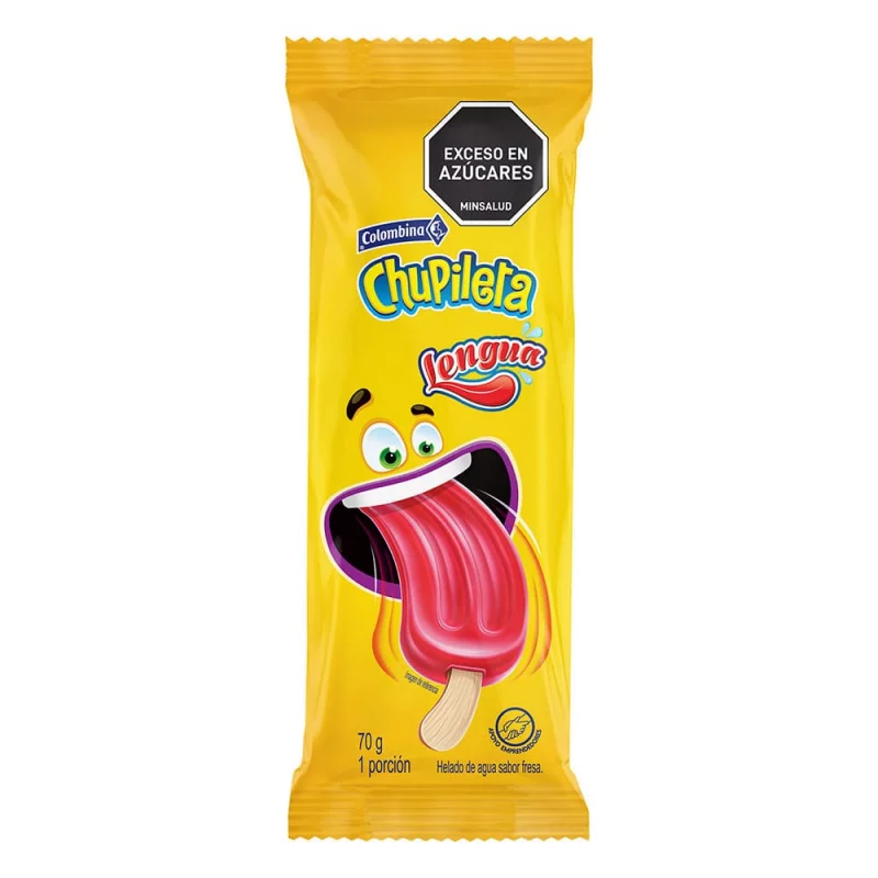 Paleta Colombina Chupileta Lengua Fresa x 70 g