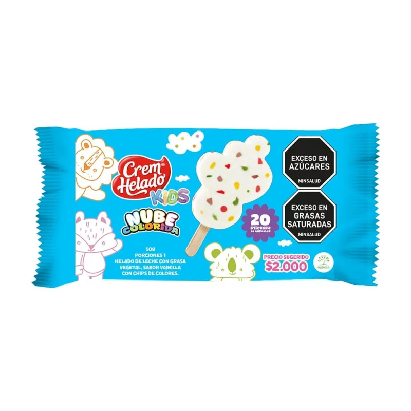 Paleta Kids Nube Colorida x 50 g