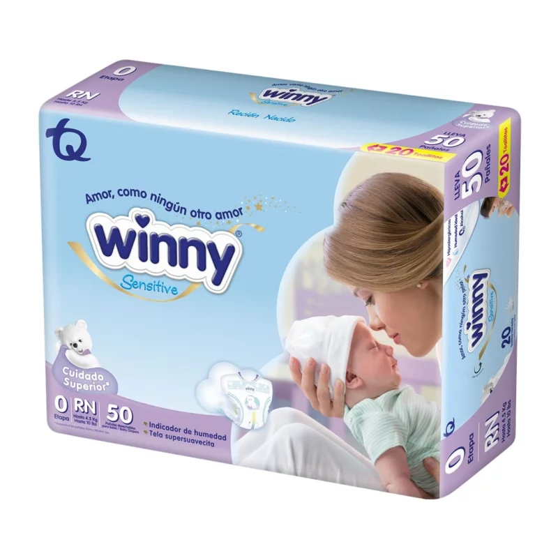 Pañal Winny Gold Etapa 0 - 50 und Gratis 20 Toallas