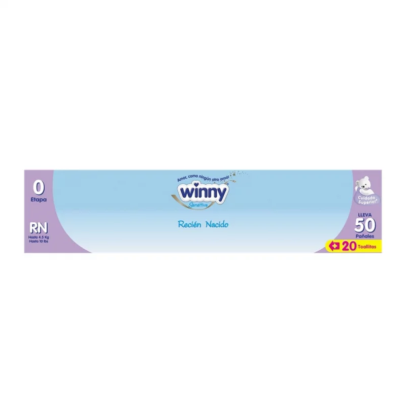 Pañal Winny Gold Etapa 0 - 50 und Gratis 20 Toallas