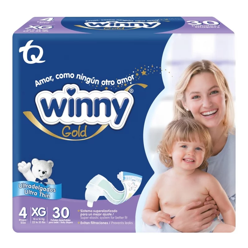 Pañal Winny Gold Etapa 4 Paquete x 30 und