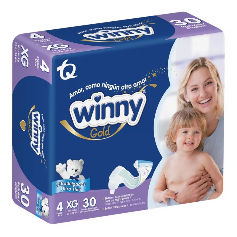 Pañal Winny Gold Etapa 4 Paquete x 30 und
