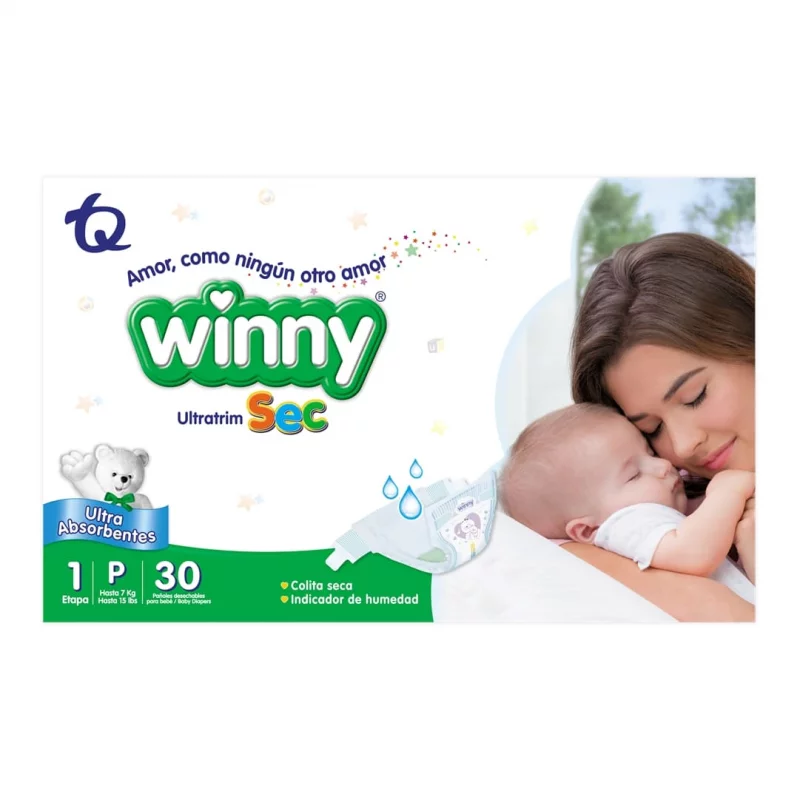 Pañal Winny Sec Etapa 1 x 30 und + Toalla Aloe x 20 und
