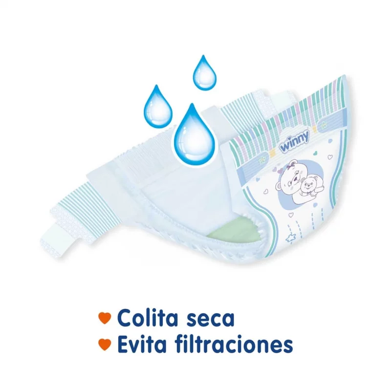 Pañal Winny Sec Etapa 2 x 30 und + Toalla Aloe x 10 und