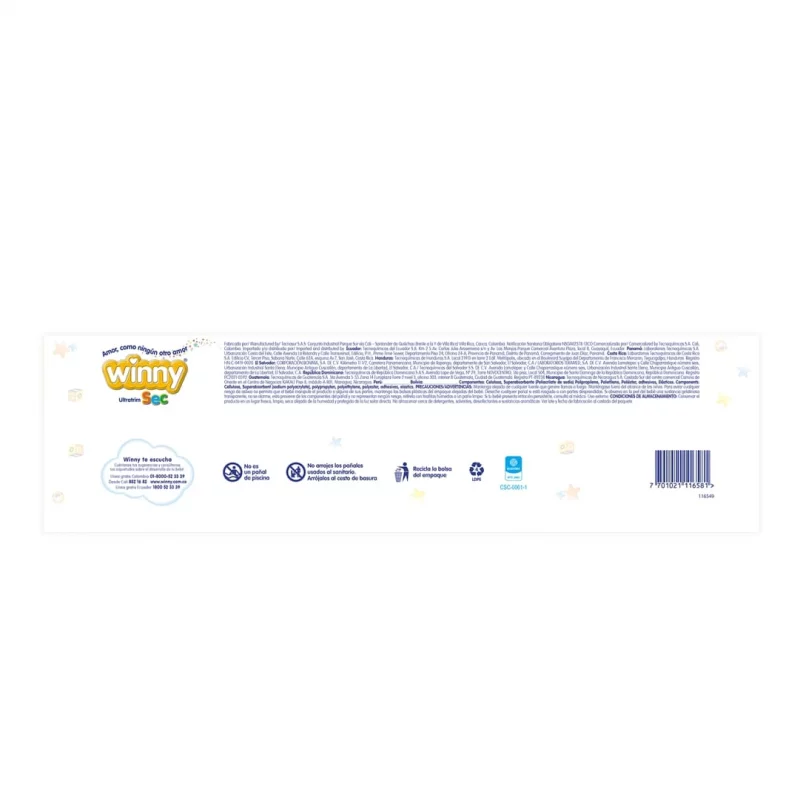 Pañal Winny Sec Etapa 2 x 50 und + Toalla Aloe x 10 und