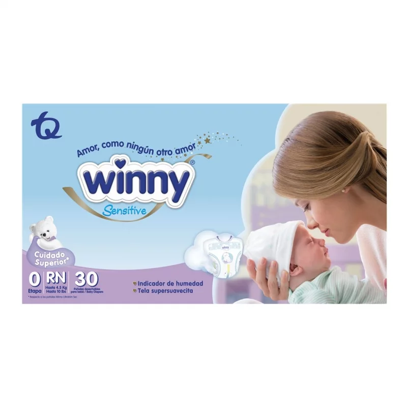Pañal Winny Sensitive Etapa 0 - 30 und Gratis 20 Toallas