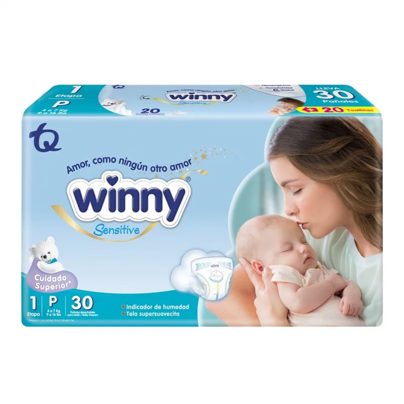 Pañal Winny Sensitiveet Etapa 1 x 30