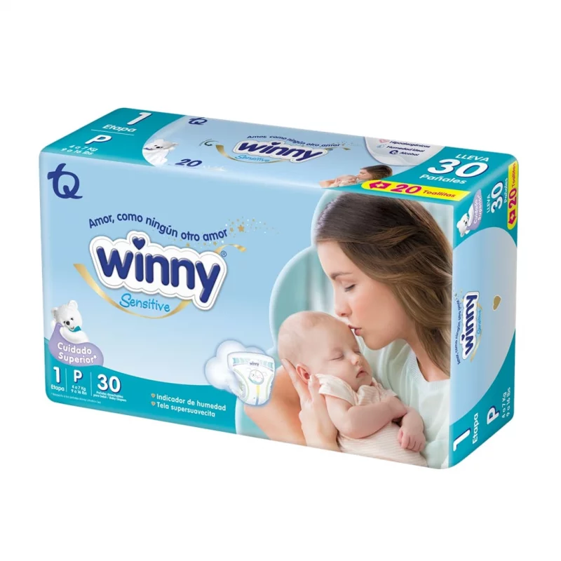 Pañal Winny Sensitiveet Etapa 1 x 30