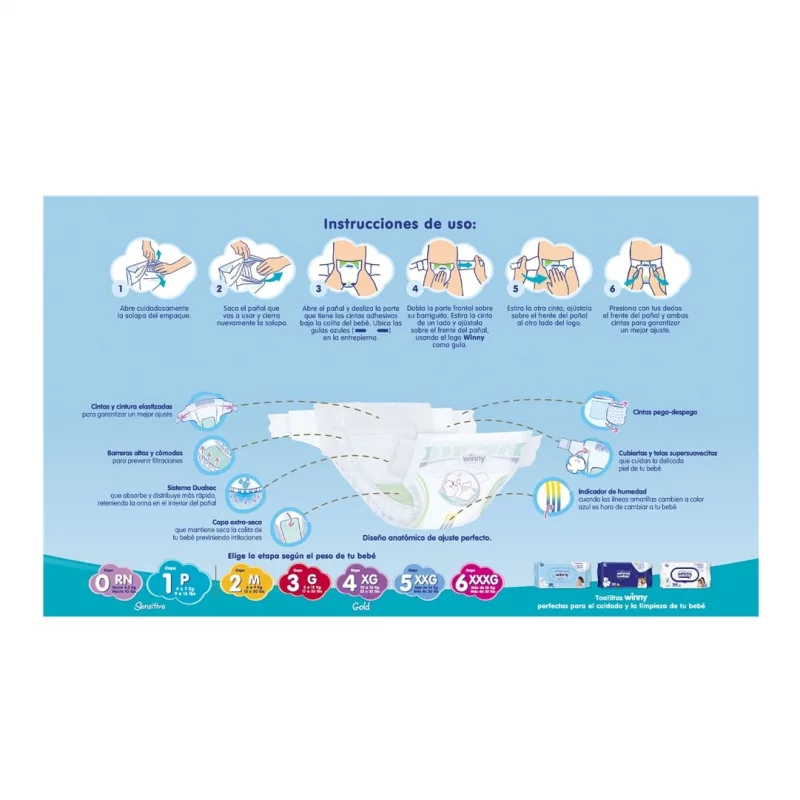 Pañal Winny Sensitiveet Etapa 1 x 30