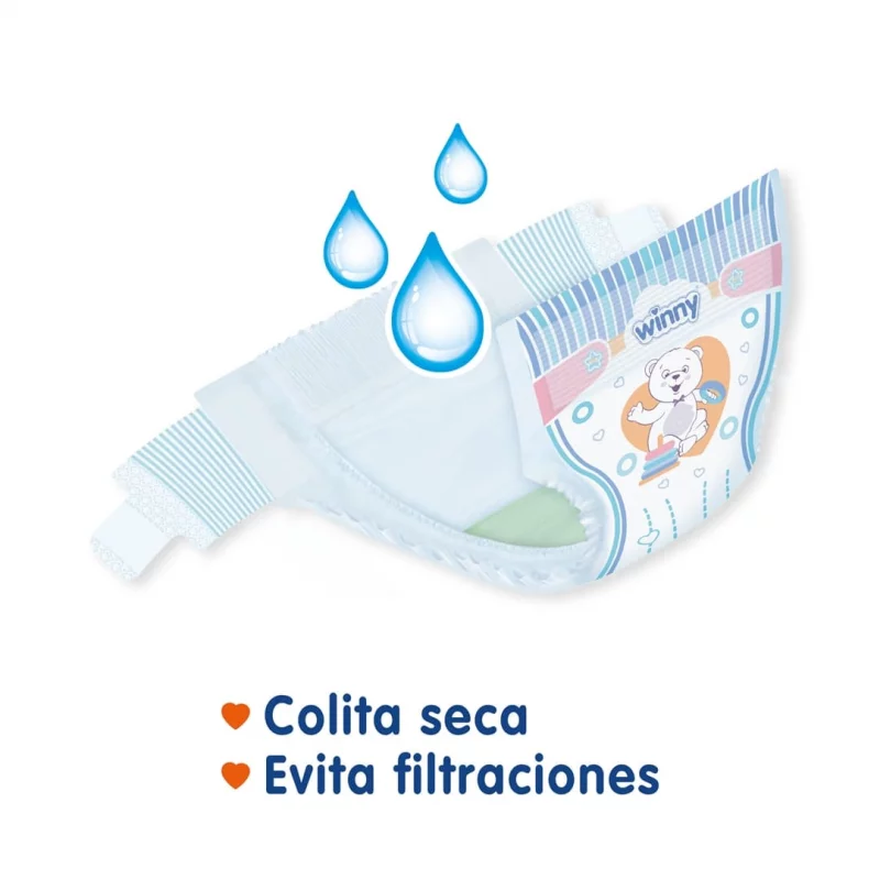 Pañal Winny Ultratrim Sec Etapa 3 - 50 und Gratis 10 Toallas