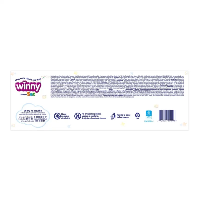 Pañal Winny Ultratrim Sec Etapa 4 - 30 und