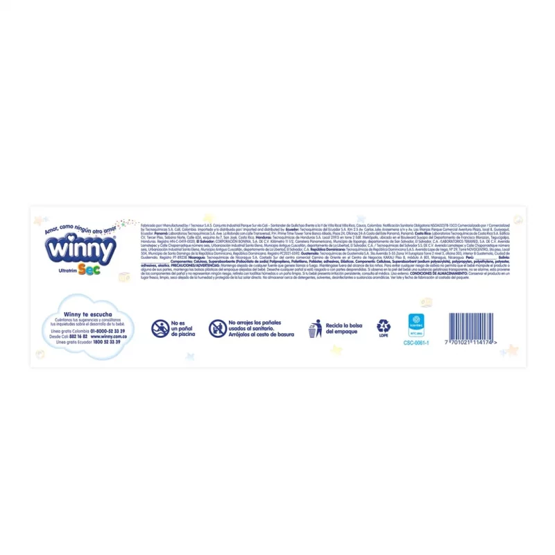 Pañal Winny Ultratrim Sec Etapa 5 - 30 und