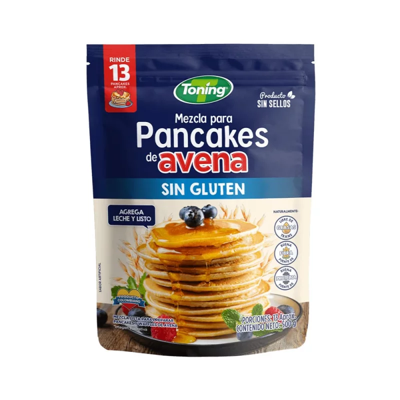 Pancakes Toning Avena Sin gluten x 500 g