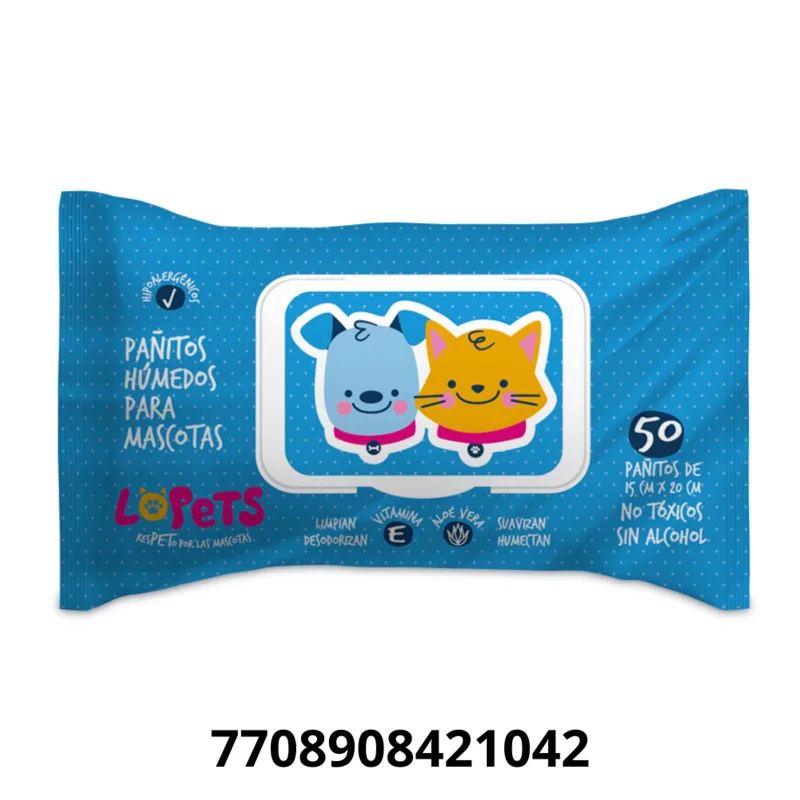 Panitos Humedos Lopets Mascotas x 50 und