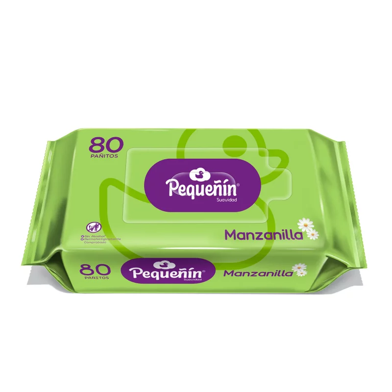 Panitos Humedos Pequeñin Manzanilla x 80 und