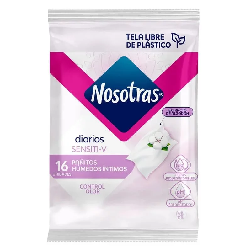 Pañitos Íntimos Nosotras x 16 und Sensitive