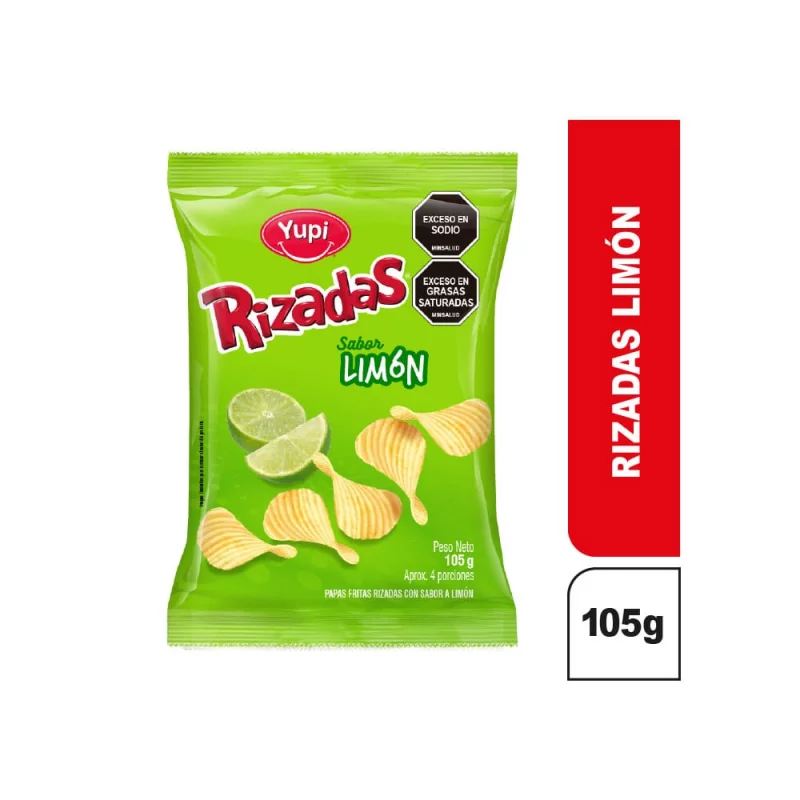 Papa Rizadas Familiar Limon x 105 g