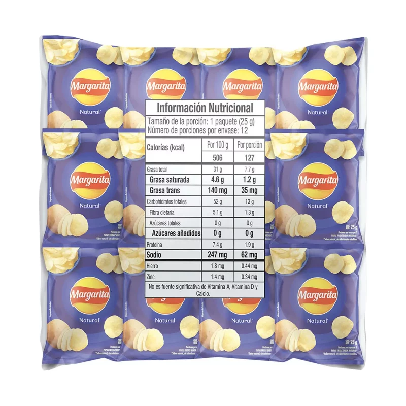 Papas Margarita Natural x 12 und 25 g
