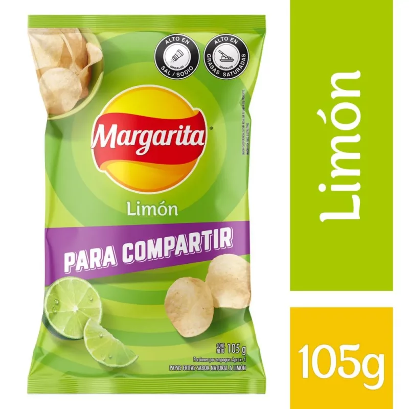Papas Margarita Ondulada Limón 105 g