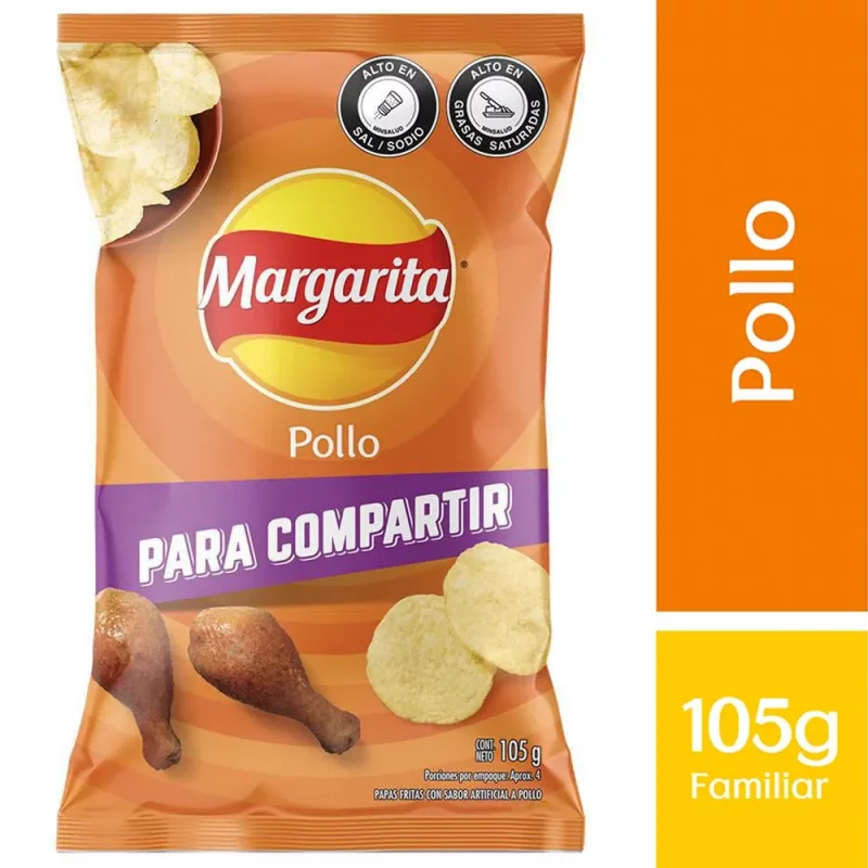 Papas Margarita Ondulada Pollo 105 g