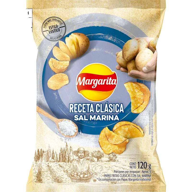 Papas Margarita Receta Clasica Natural 120 g