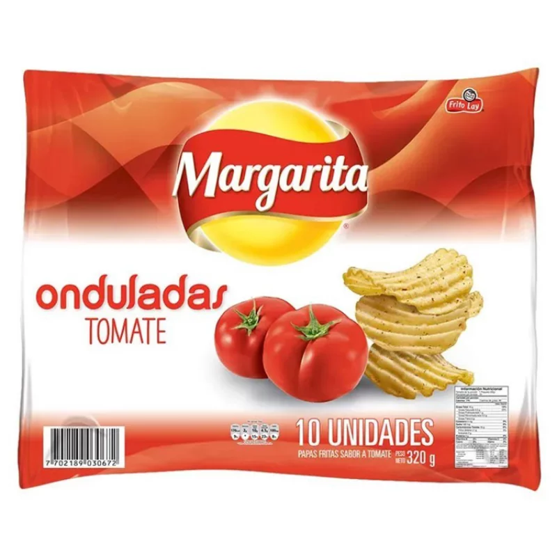 Papas Margarita Tomate Ondulada x10 und - 320 g