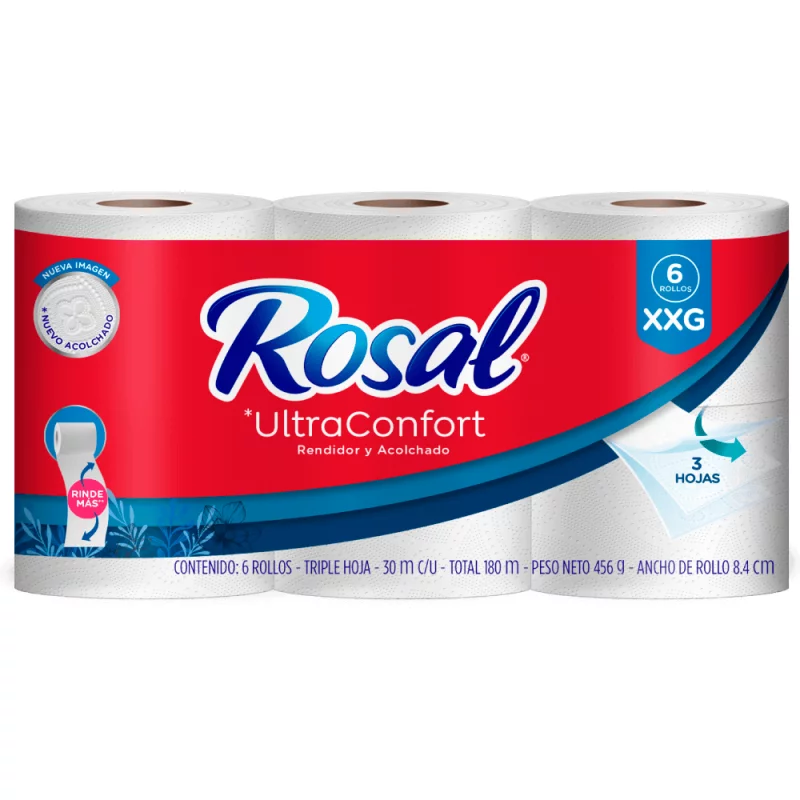 Papel Higienico Rosal XXG x 6 180 Metros