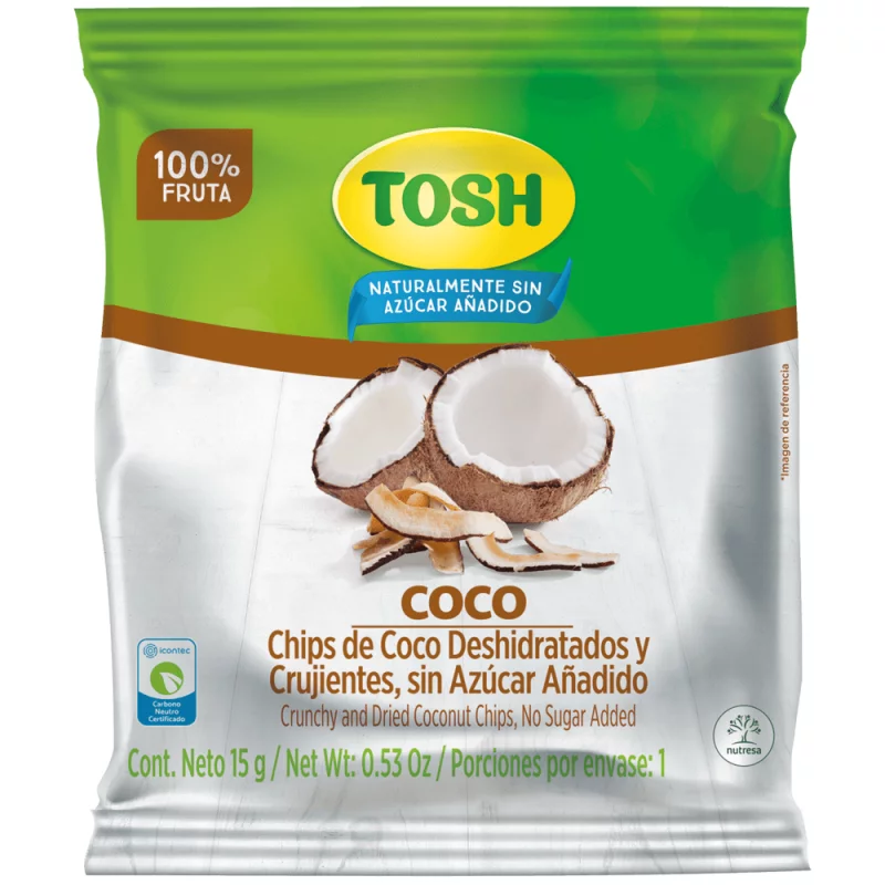 Pasabocas Tosh Chips De Fruta Coco x 15 g