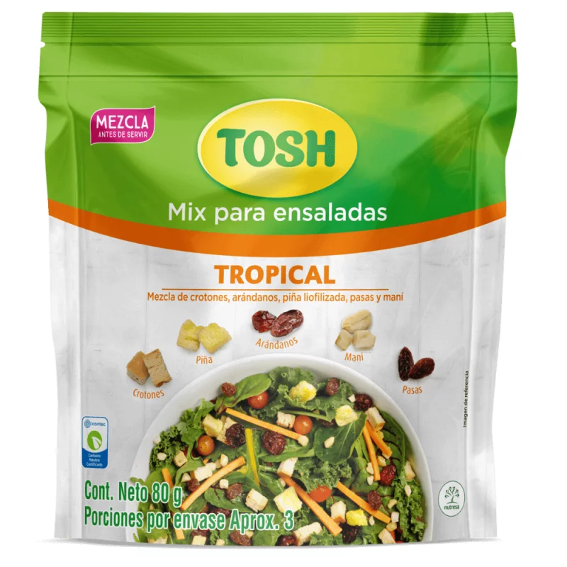 Pasabocas Tosh Toppings Tropical x 80 g