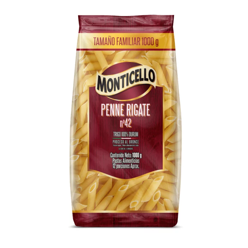 Pasta Monticello Penne Rigate x 1000 g