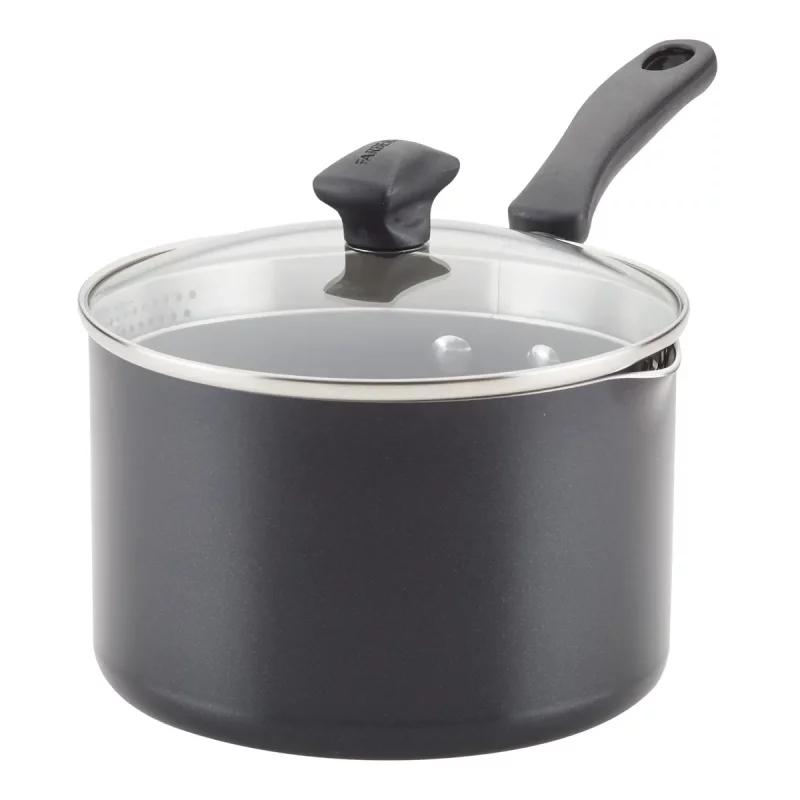 Perol Farberware Easy Clean Aa Aluminio Tapa Vidrio 2.8 Litros