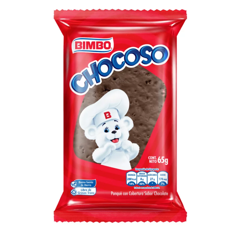 Ponqué Bimbo Chocoso 65 g