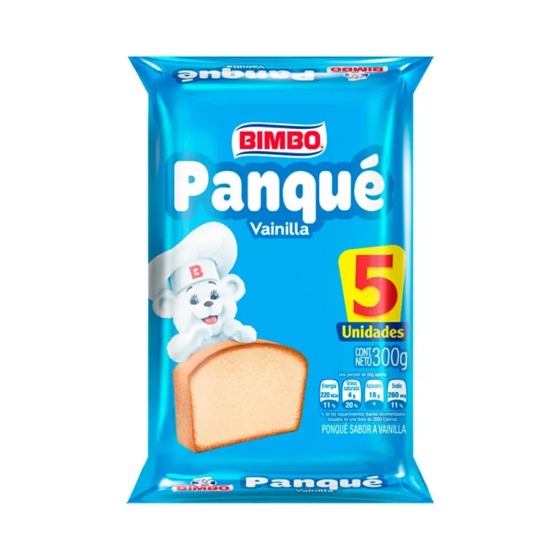 Ponque Bimbo Vainilla x 300 g