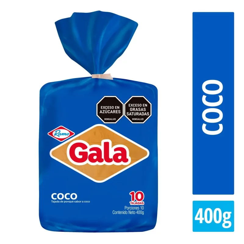 Ponqué Gala Ramo Coco Bloque 400 g